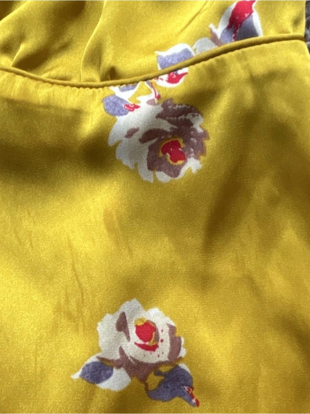 American Eagle Outfitters Yellow Floral Spaghetti-Strap Tank - Picture 4 of 4